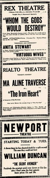 Rex Theatre - JUNE 7 1920 DAILY GLOBE